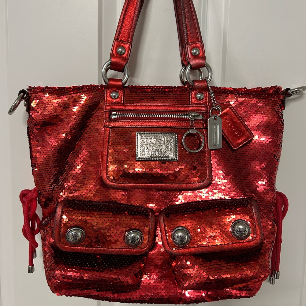 🦄 RARE Coach Poppy Spotlight Sequin Purse 🦄
